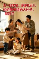 五一回老家，婆婆抢女儿的奶酪棒给她大孙子，我怒了